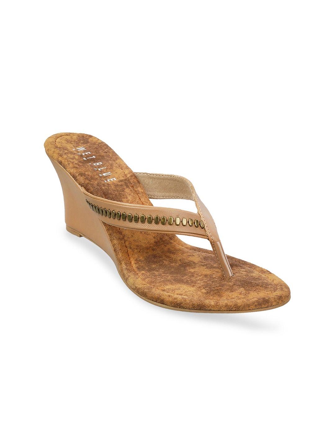 

Wet Blue Women Beige Solid Sandals