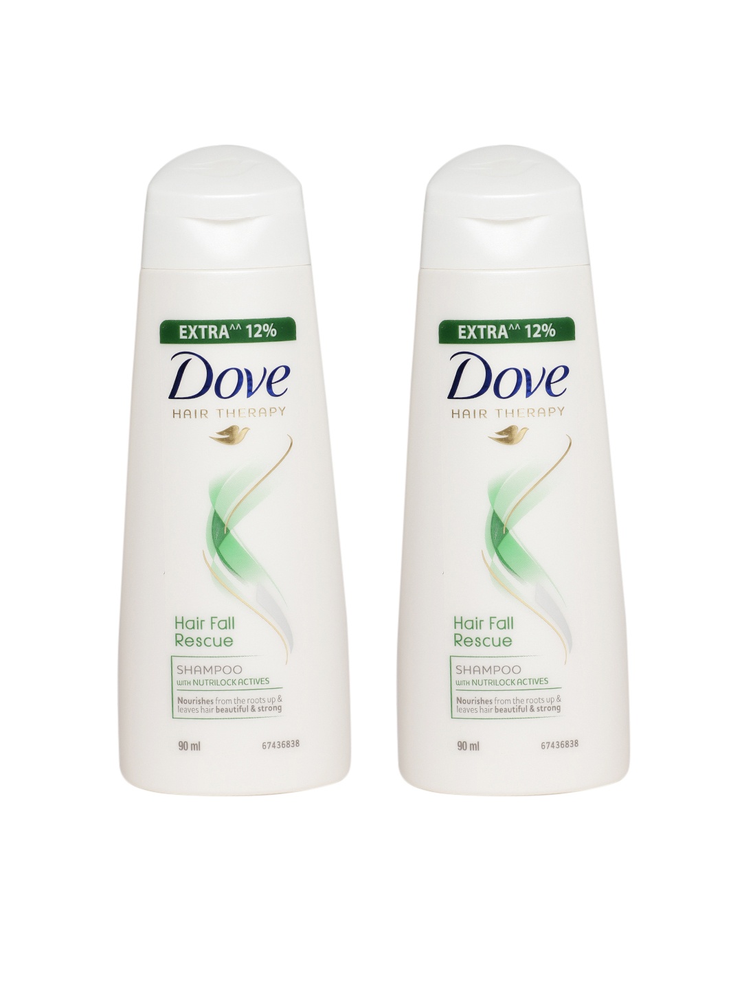 

Dove Pack of 2 Hair Therapy Hair Fall Rescue Shampoo, White