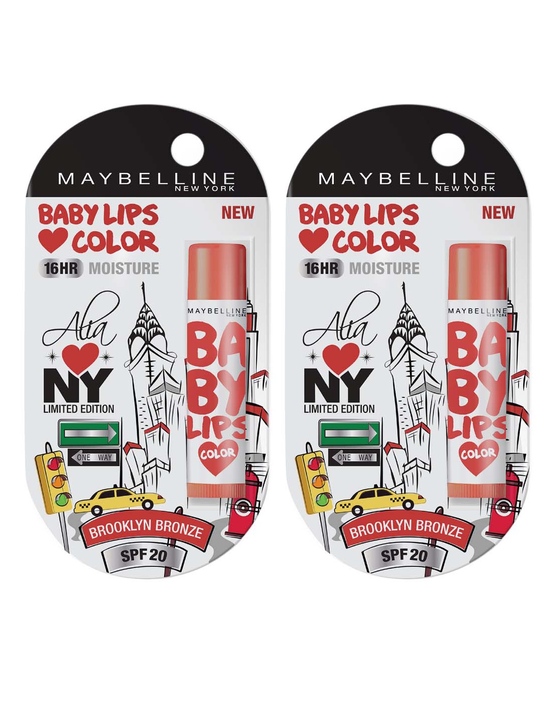 

Maybelline Set Of 2 Brooklyn Bronze Alia Loves New York Baby Lips 4g