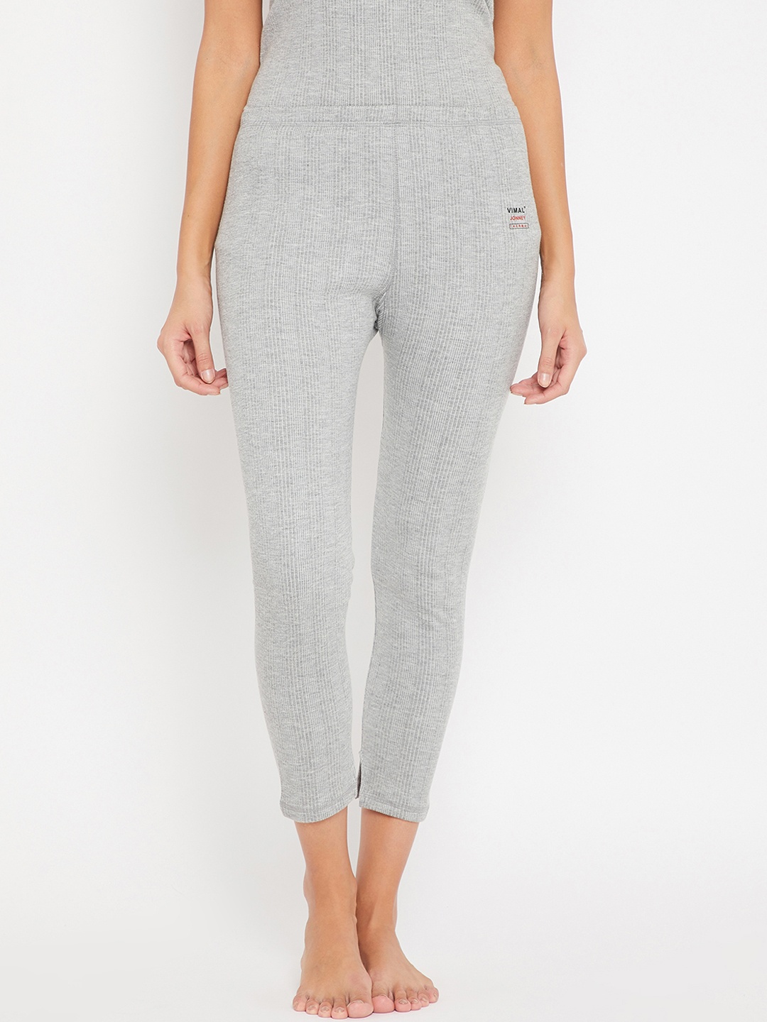 

VIMAL JONNEY Women Grey Melange Solid Thermal Bottoms