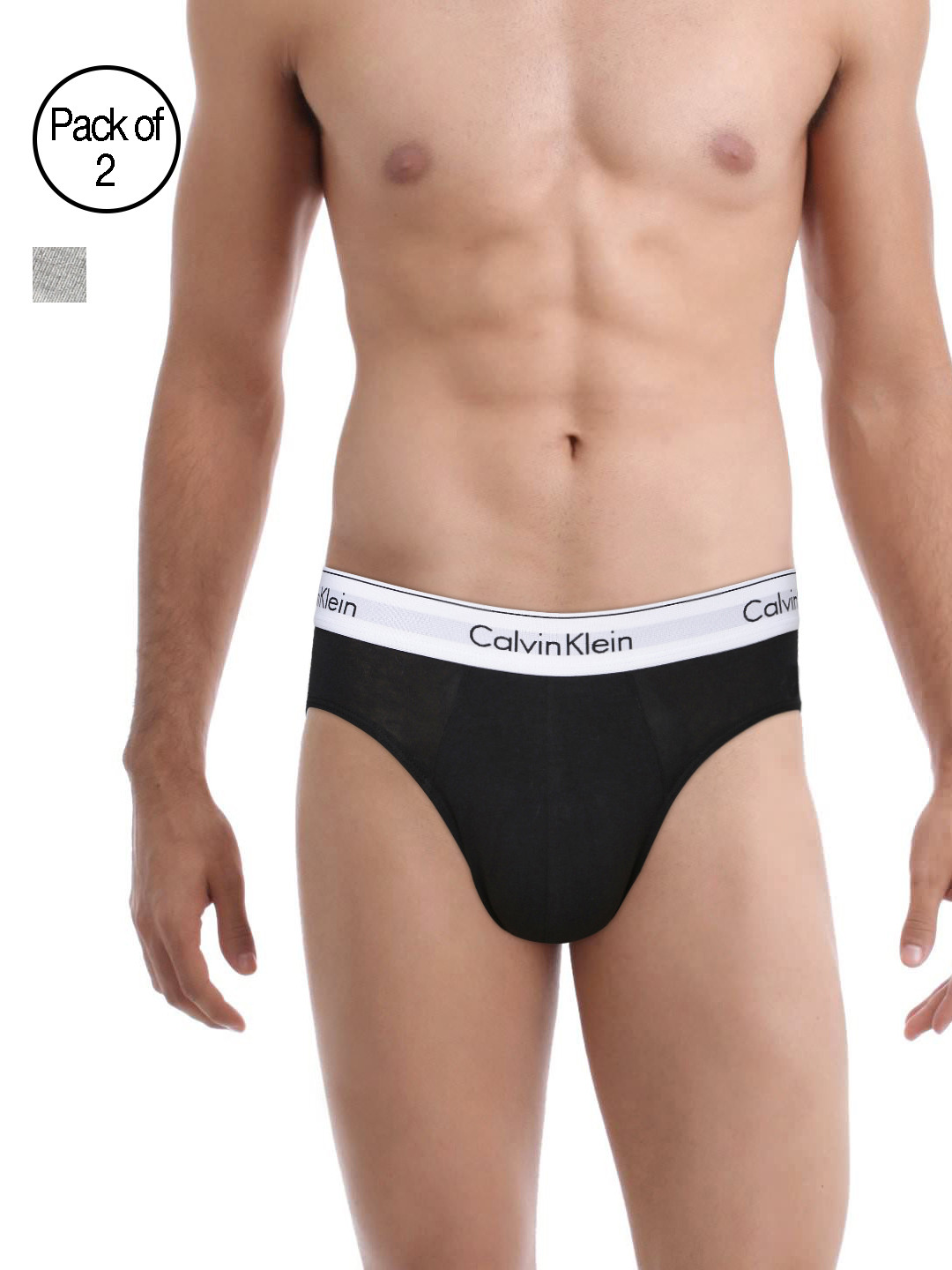 

Calvin Klein Underwear Black & Grey Pack Of 2 Hip Briefs NB1084