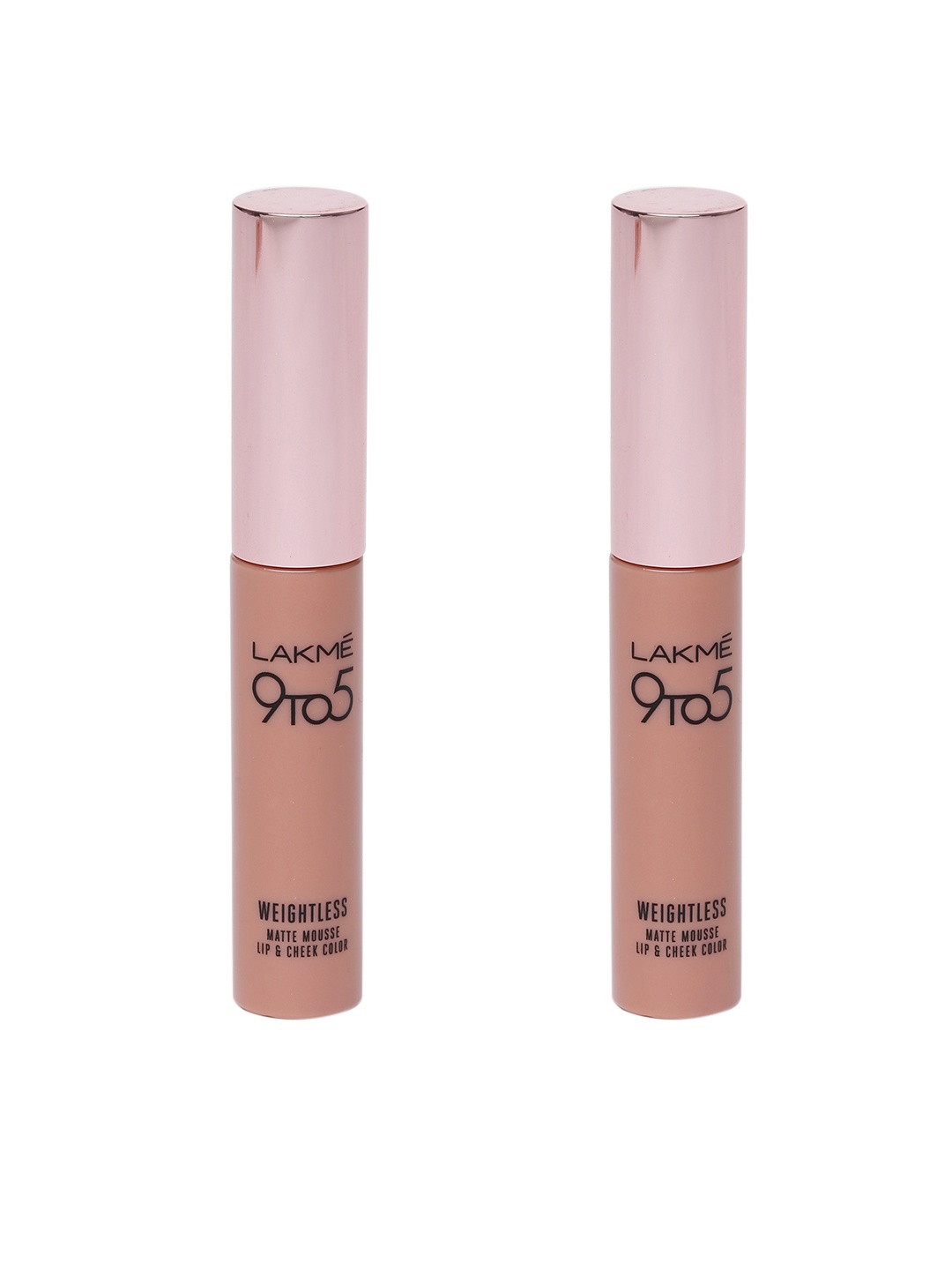 

Lakme Set Of 2 Weightless Matte Nude Mousse Blush Velvet Lip & Cheek Color 9 g