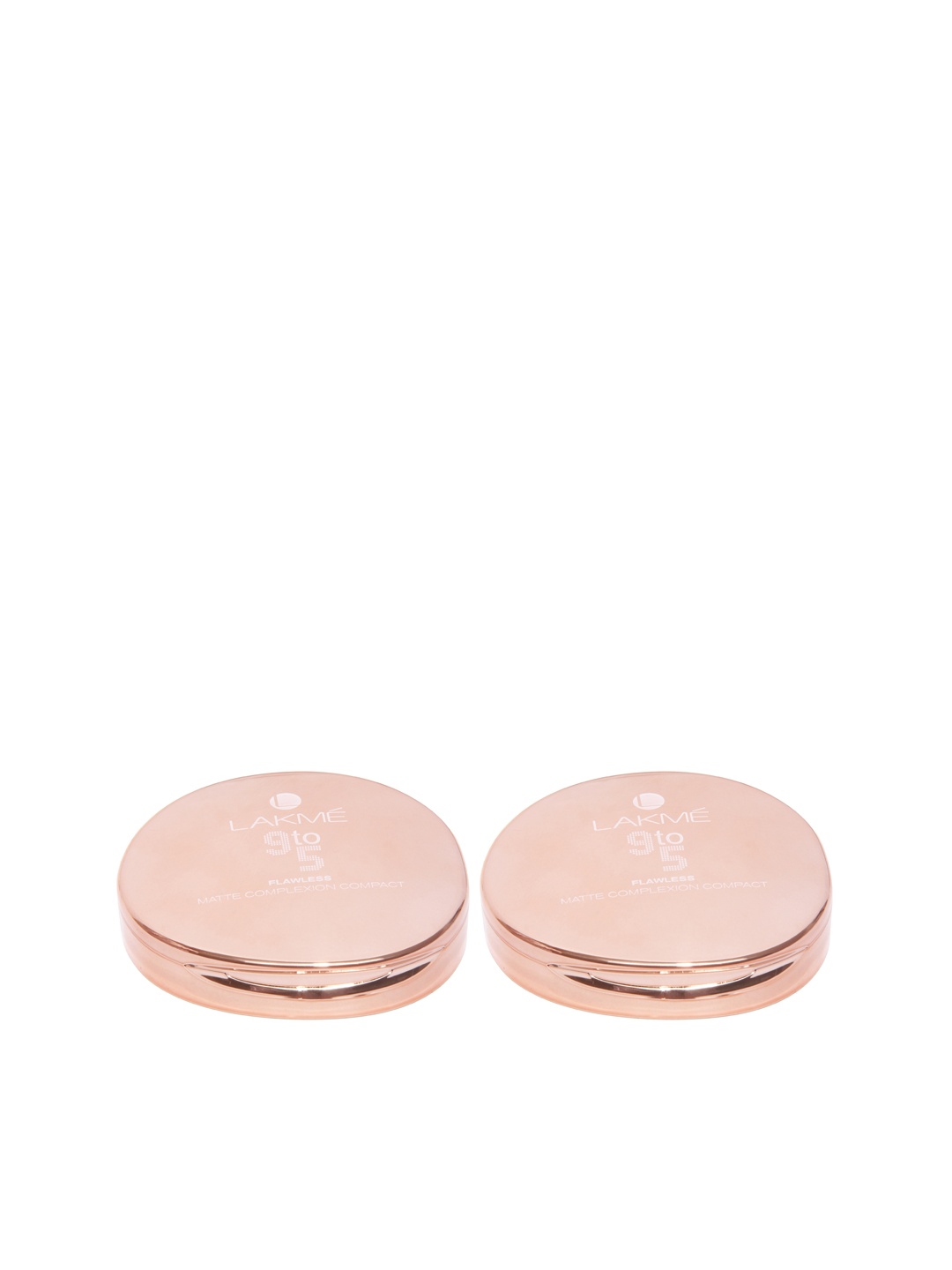 

Lakme Set Of 2 Nine to Five Flawless Matte Complexion Compact Melon Matte 8 g, Beige