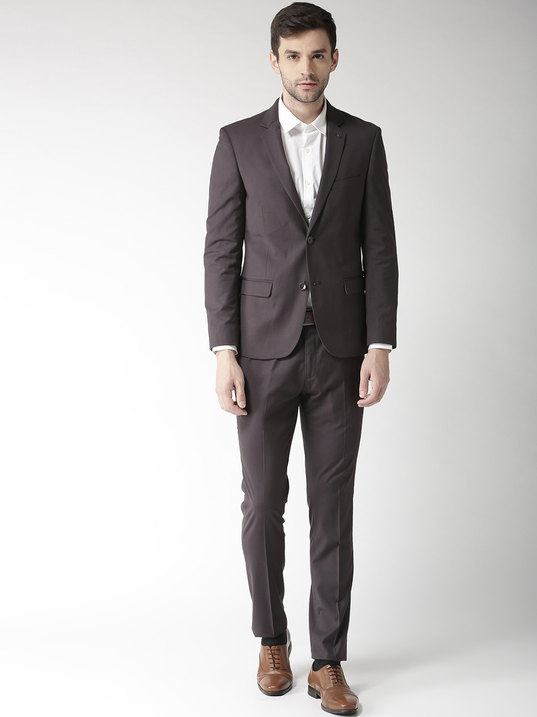 

Arrow Men Charcoal Grey Single-Breasted Tailored Fit Formal Suit