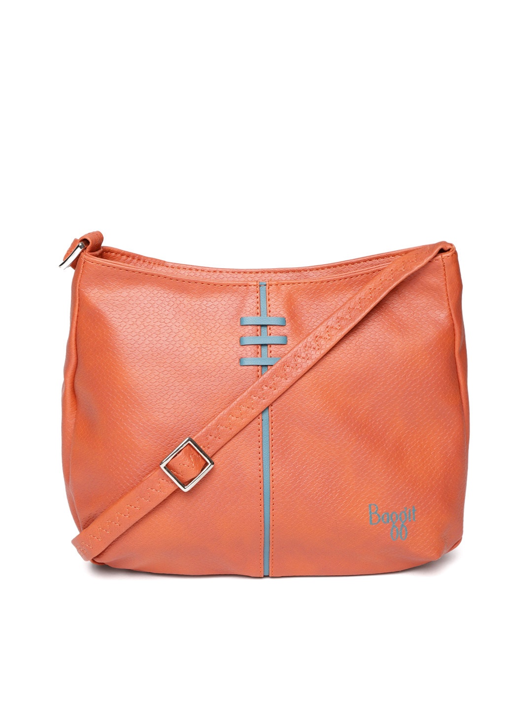 

Baggit Orange Snakeskin Texture Sling Bag