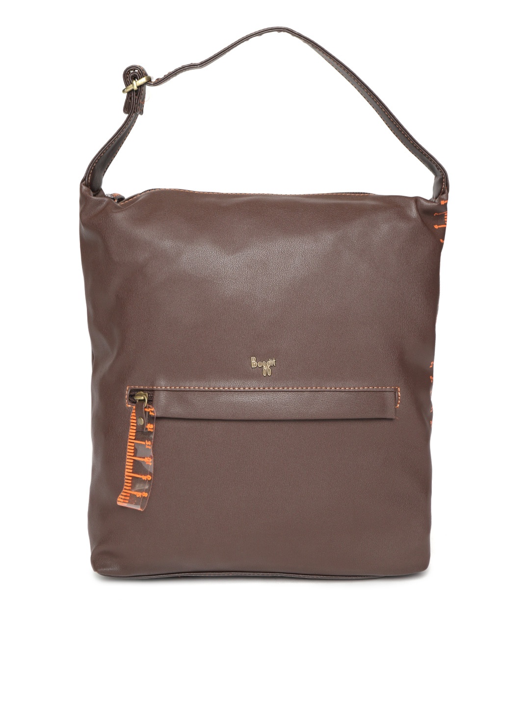 

Baggit Brown Solid Hobo Bag cum Backpack
