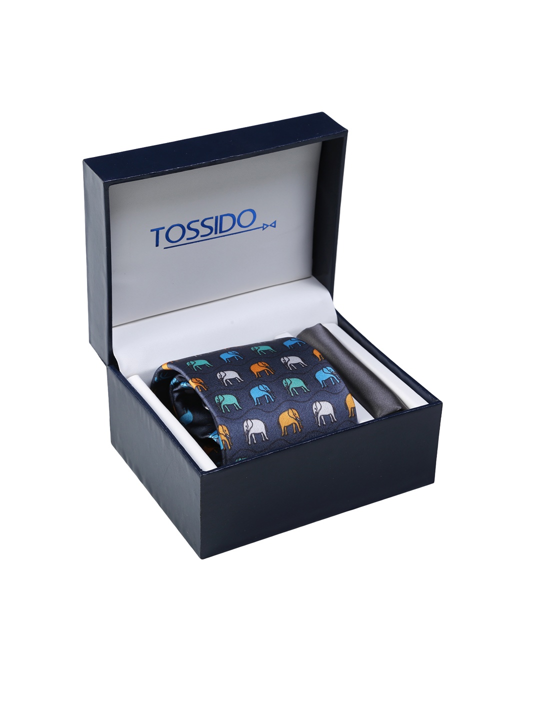

Tossido Men Grey & Blue Accessory Gift Set