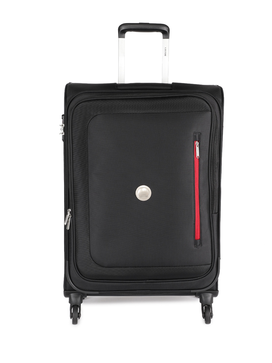 

DELSEY Unisex Black Solid Medium Trolley Suitcase