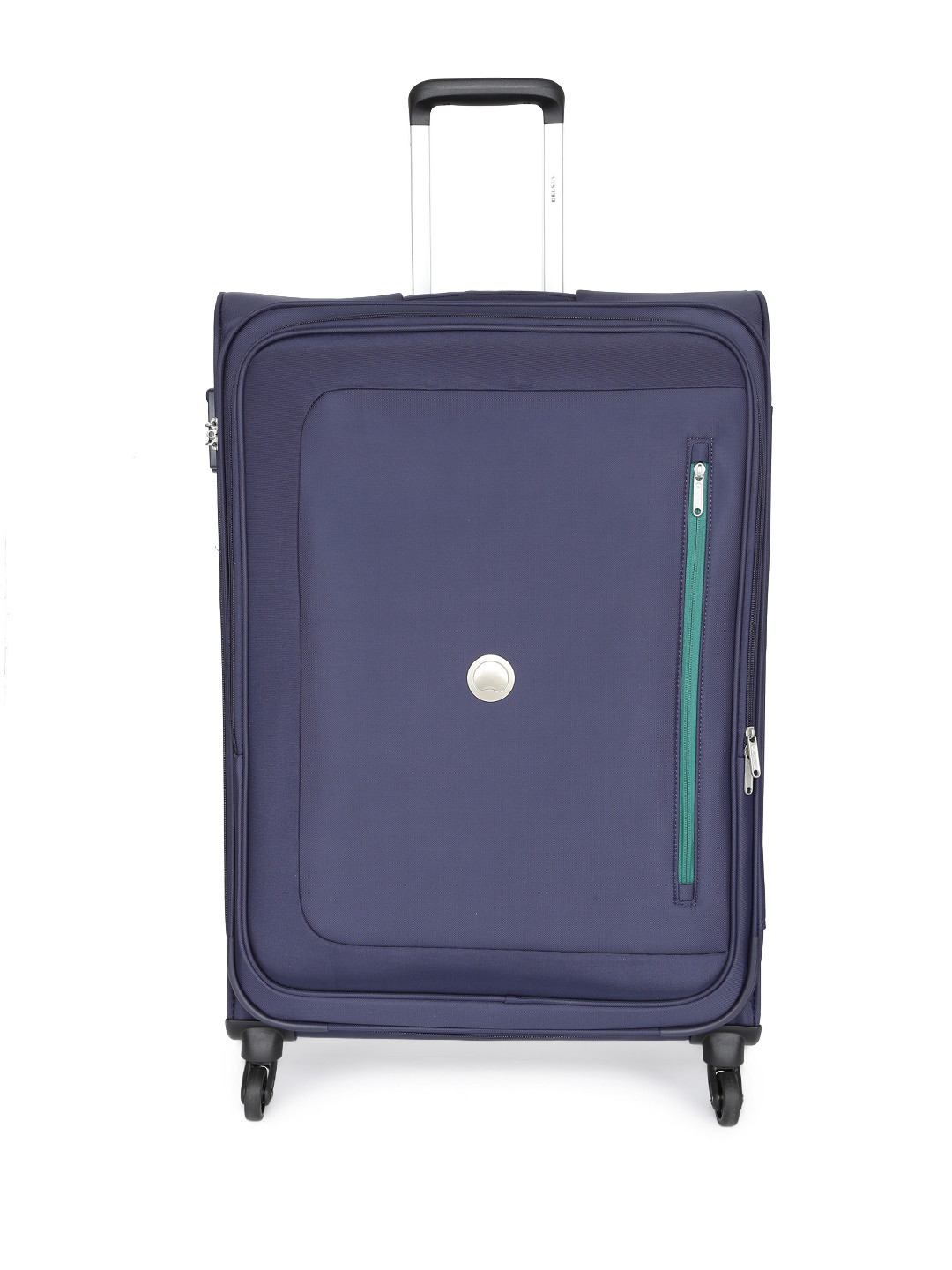 

DELSEY Unisex Oural Navy Blue Soft Large Trolley Suitcase