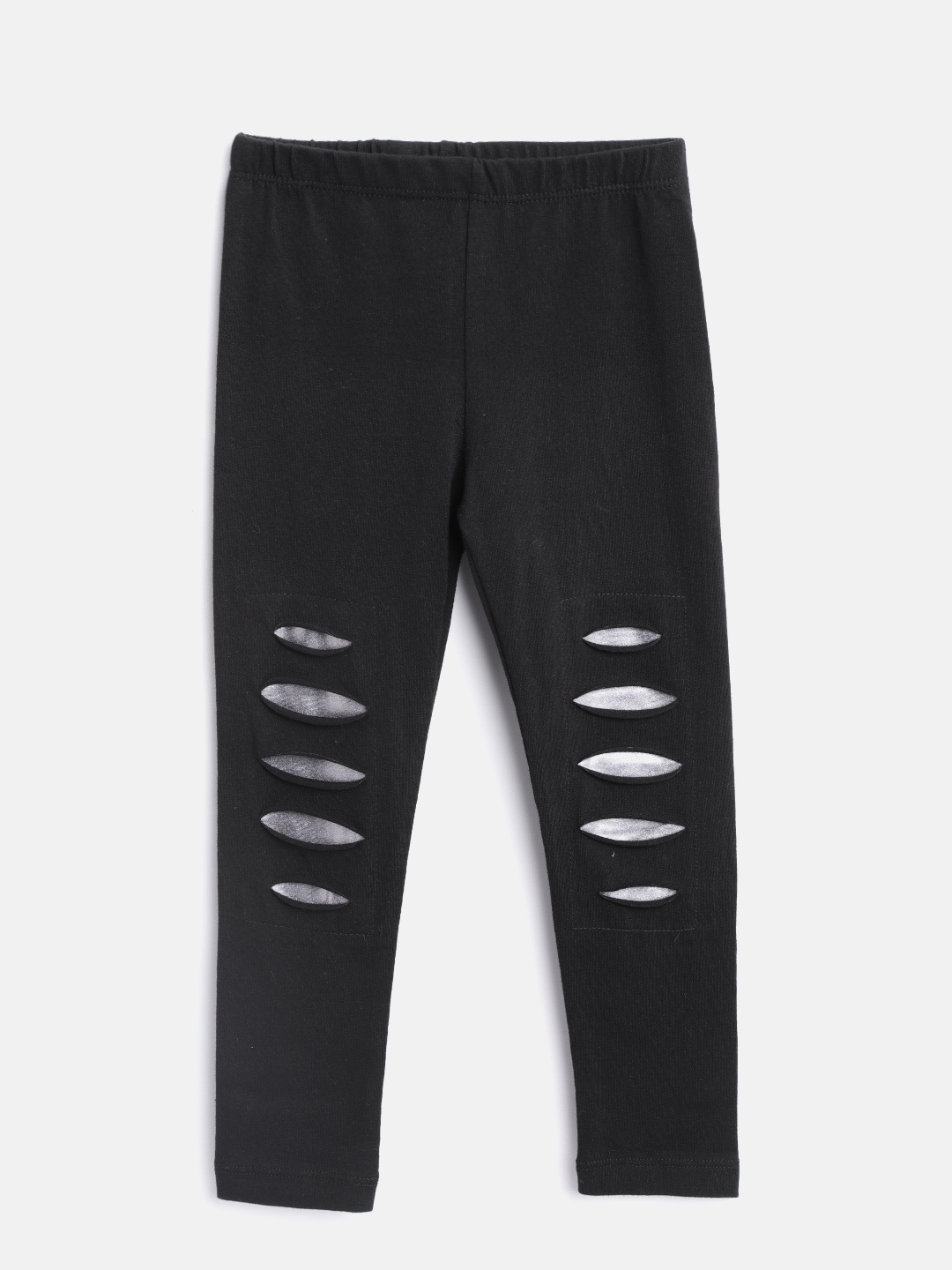 

Losan Girls Black Solid Leggings
