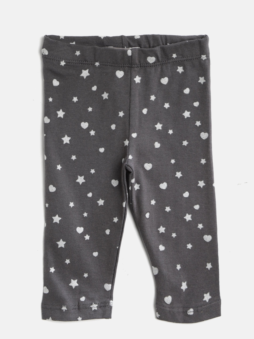 

Losan Girls Charcoal Grey Printed Ankle Length Leggings