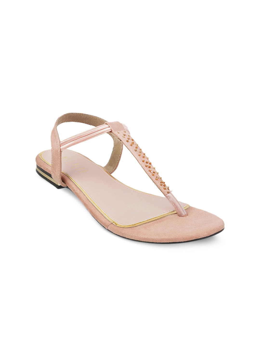 

Wet Blue Women Nude-Coloured Solid Open Toe Flats