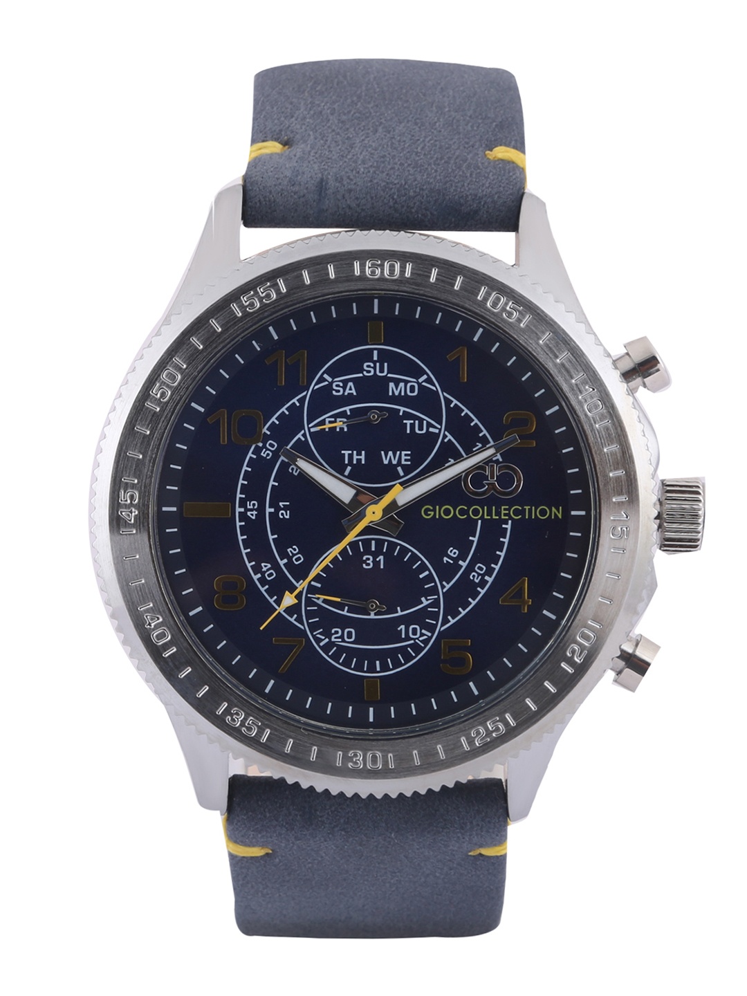 

GIO COLLECTION Men Blue Analogue Leather Watch G1041-01