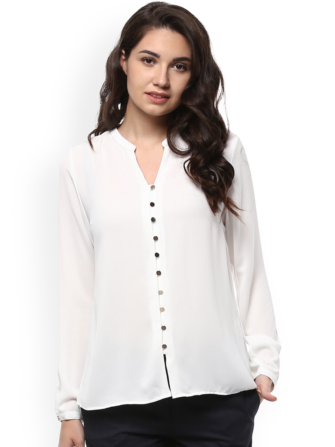 

Allen Solly Woman White Solid Top