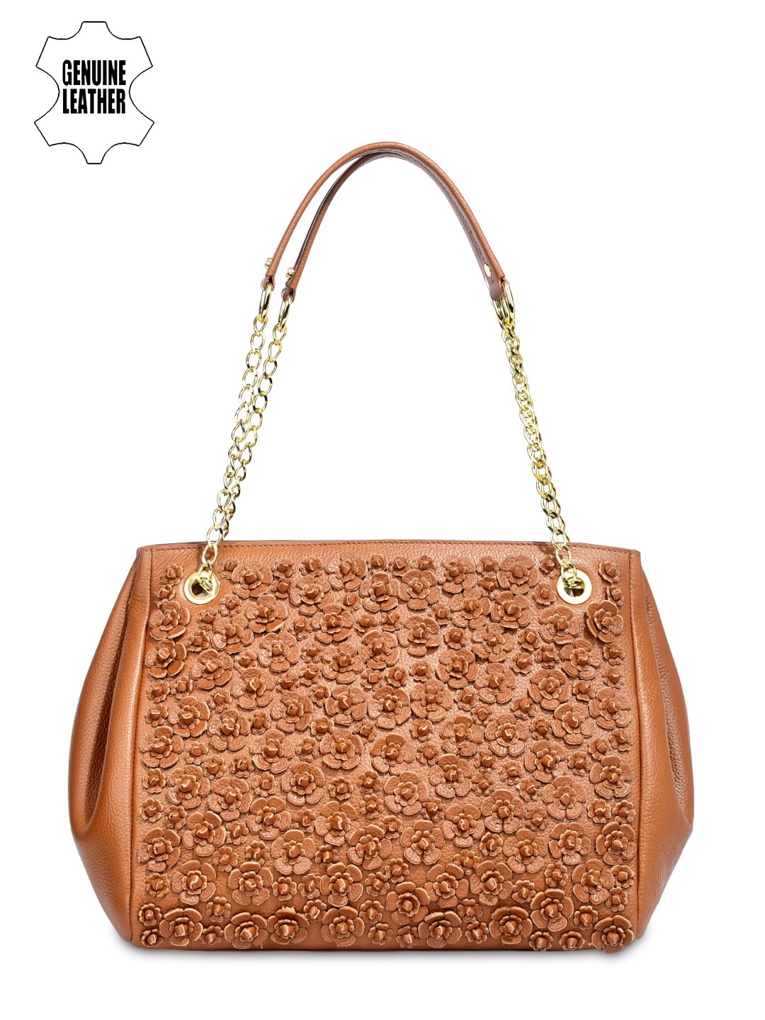 

Eske Brown Solid Leather Shoulder Bag