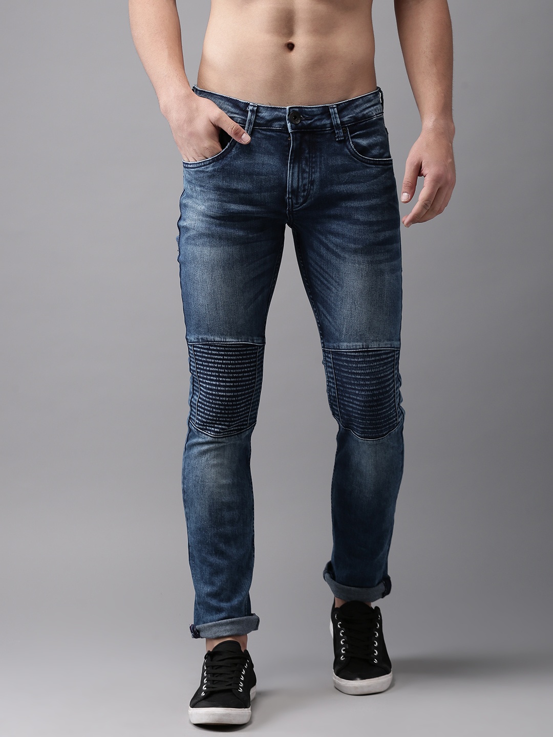 

Flying Machine Men Blue Slim Tapered Fit Mid-Rise Jeans