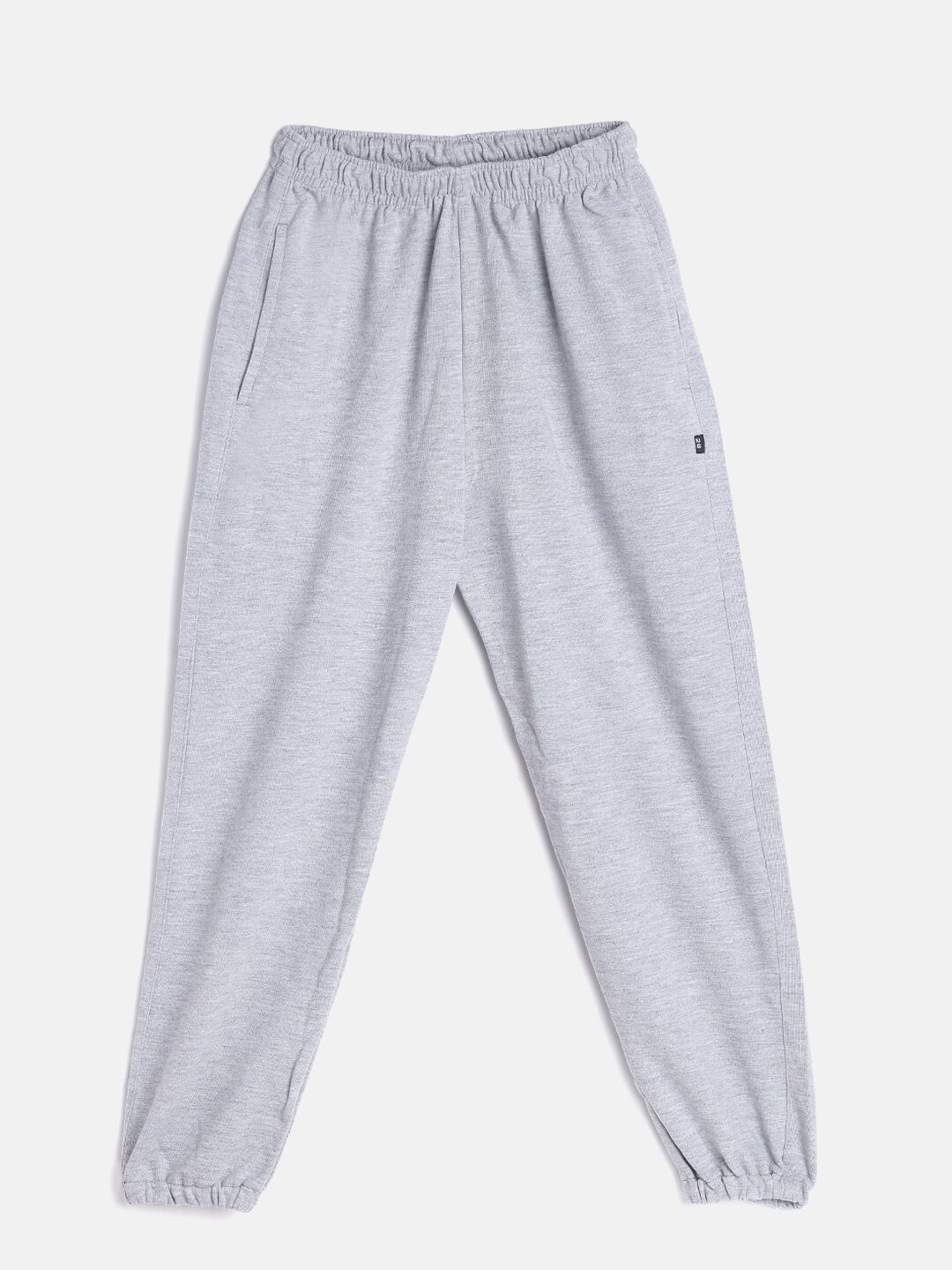 

TINY HUG Boys Grey Melange Solid Joggers