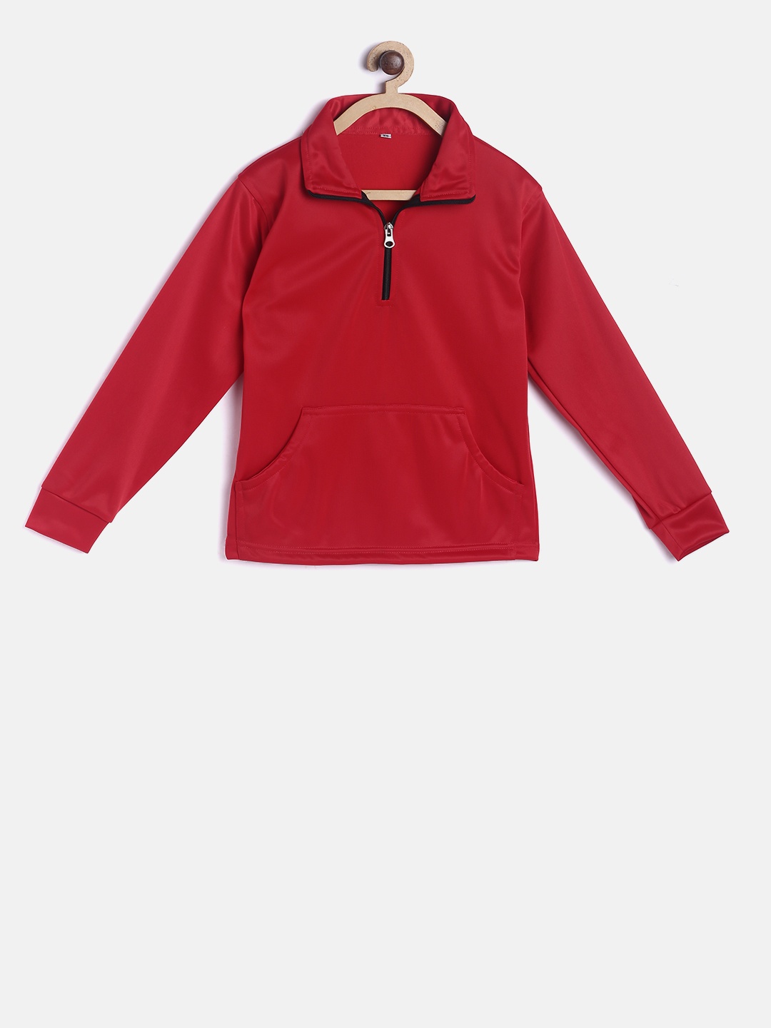 

TINY HUG Boys Red Solid Sweatshirt