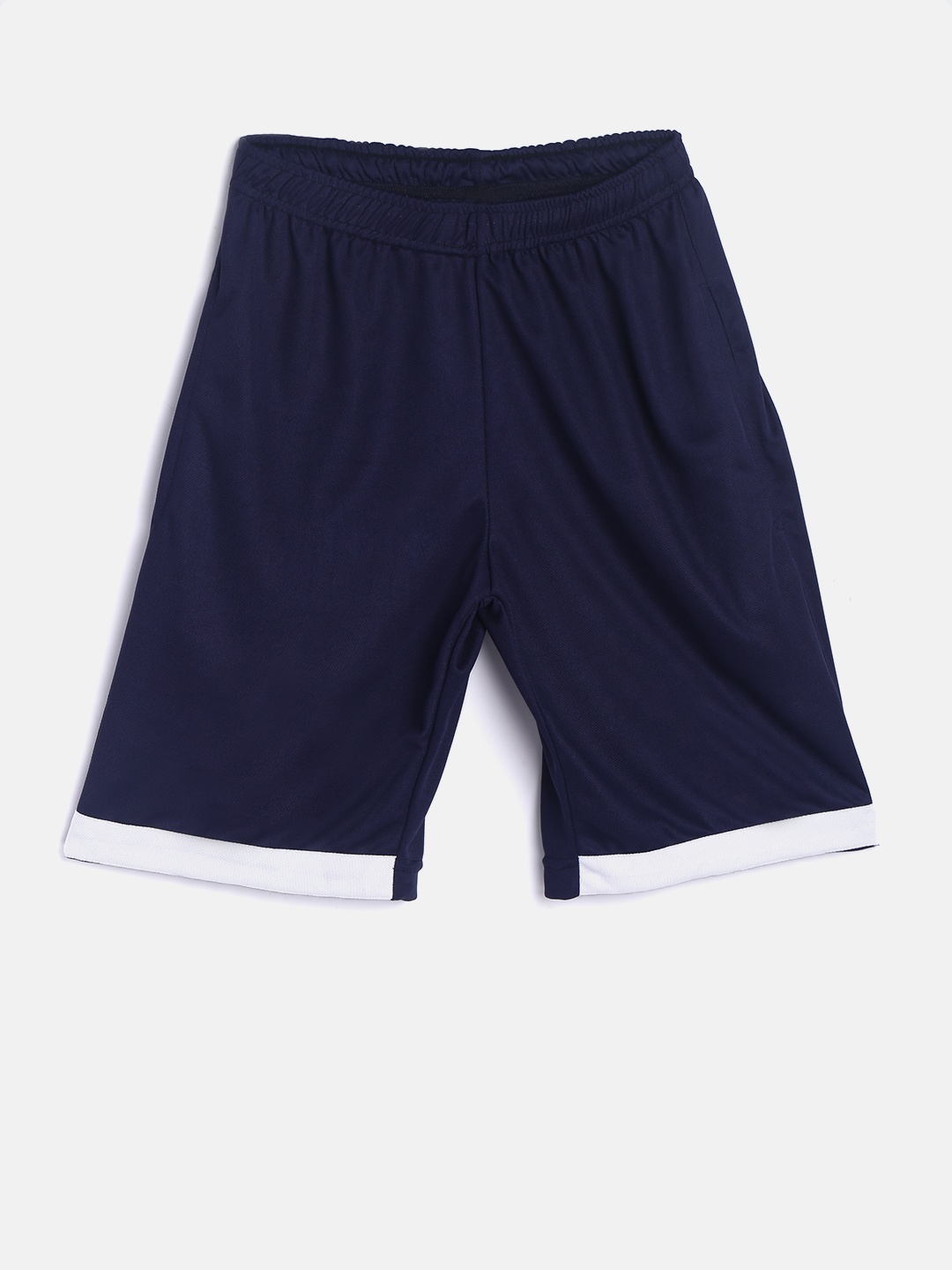 

TINY HUG Boys Navy Solid Regular Fit Sports Shorts, Navy blue