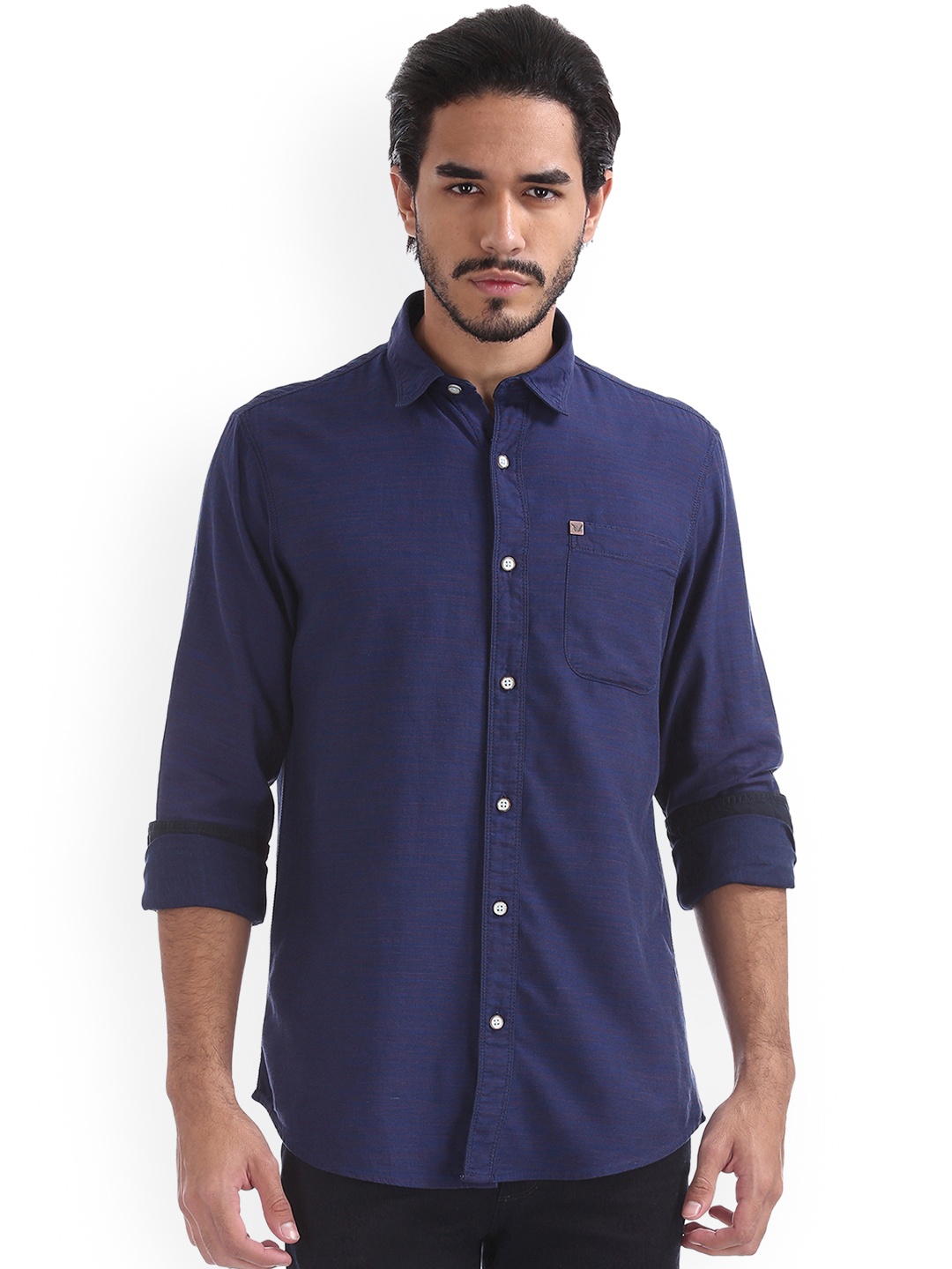 

Arrow Blue Jean Co. Men Blue Slim Fit Solid Casual Shirt