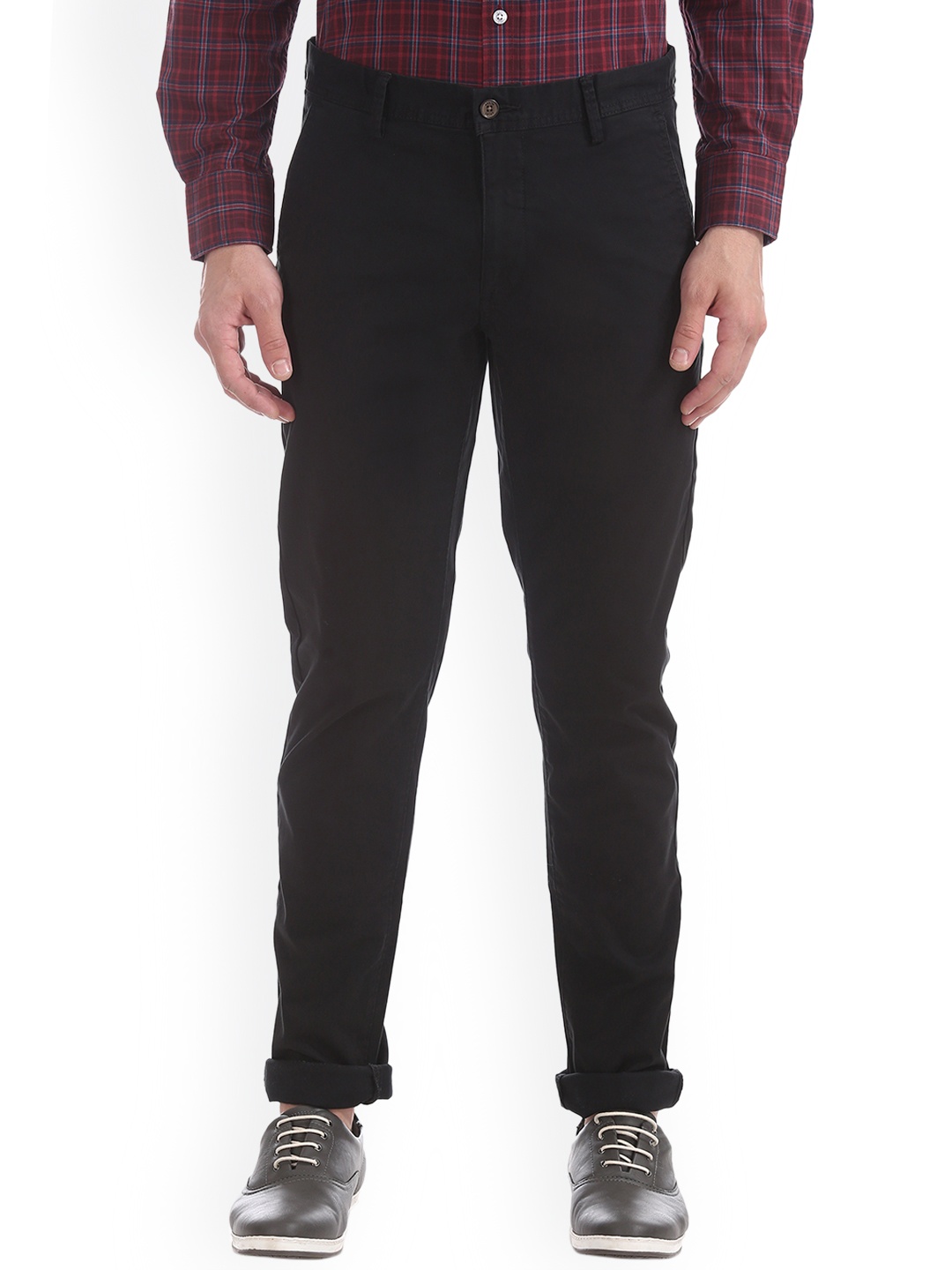 

Arrow Sport Men Black Slim Fit Solid Regular Trousers