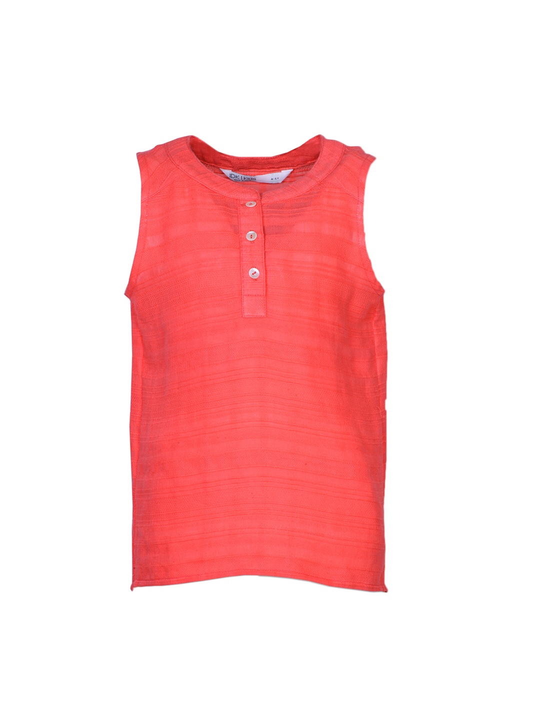 

IDK Girls Coral Red Solid Top