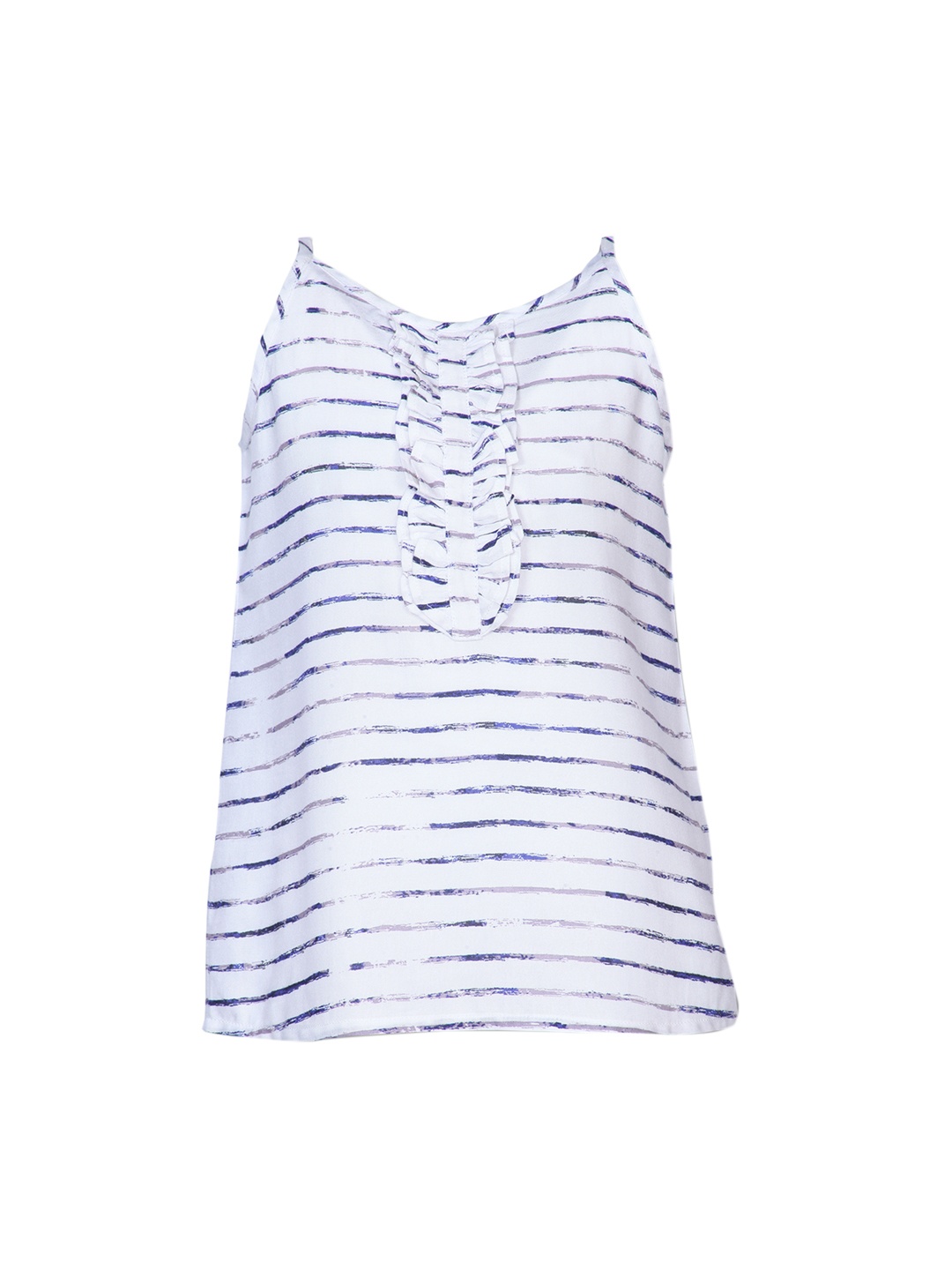 

IDK Girls White Striped A-Line Top