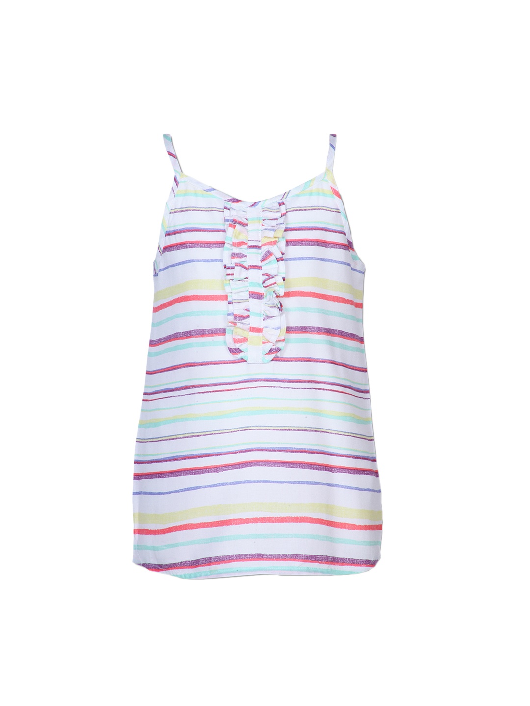 

IDK Girls Multicoloured Striped A-Line Top, Multi