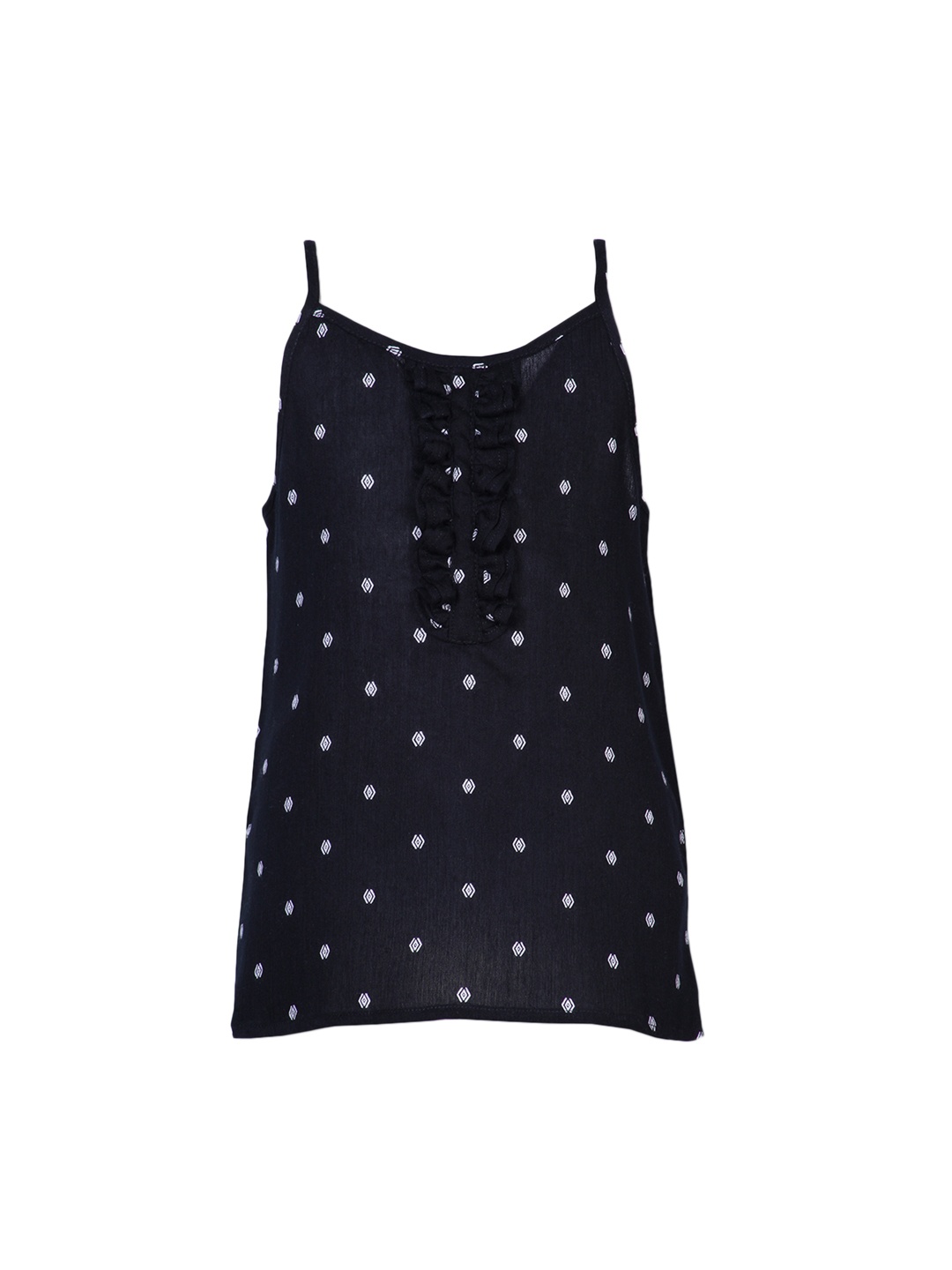 

IDK Girls Black Printed Top