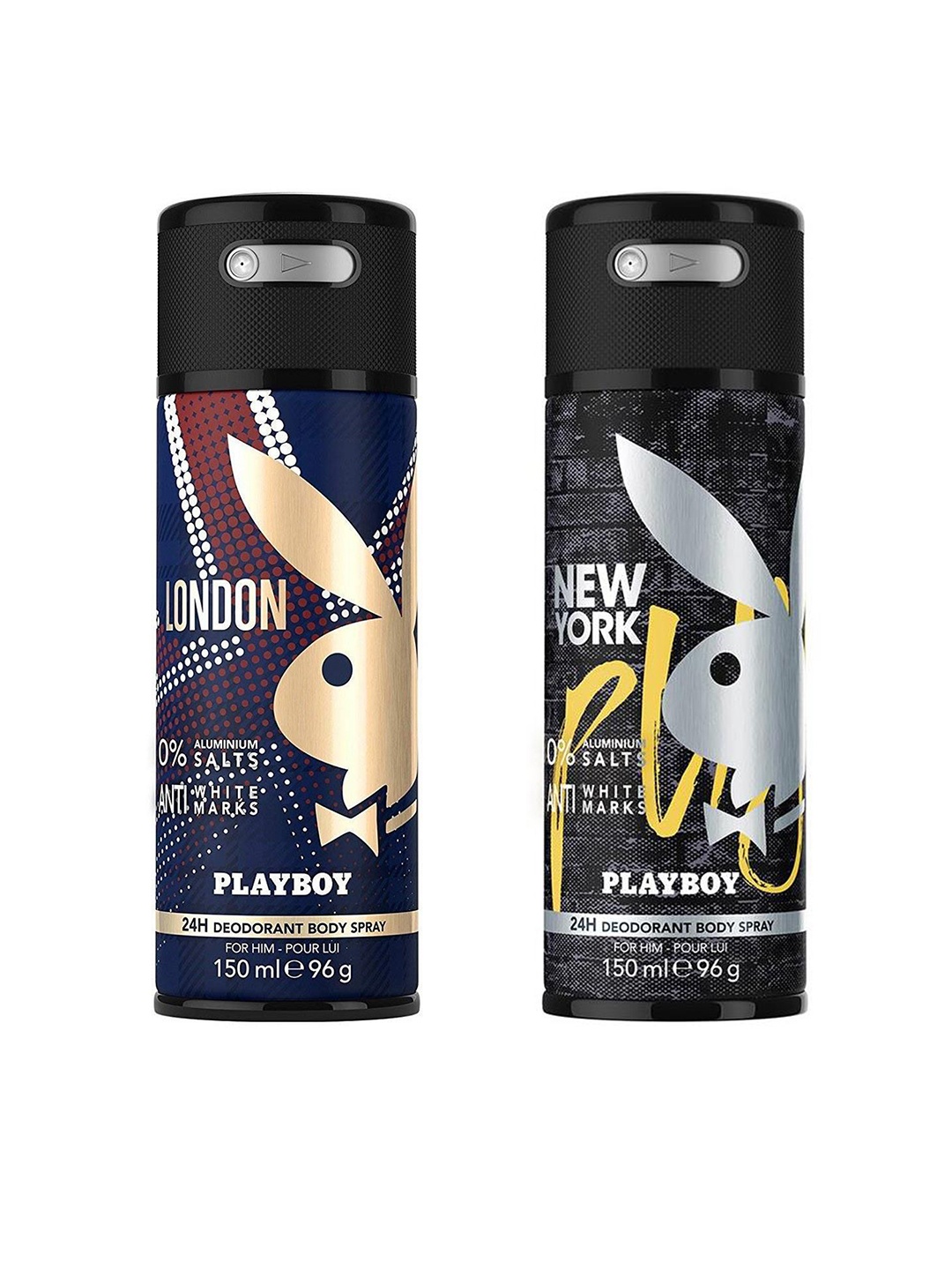 

Playboy Men Set of 2 London + New York Fragrance Gift Set, Black