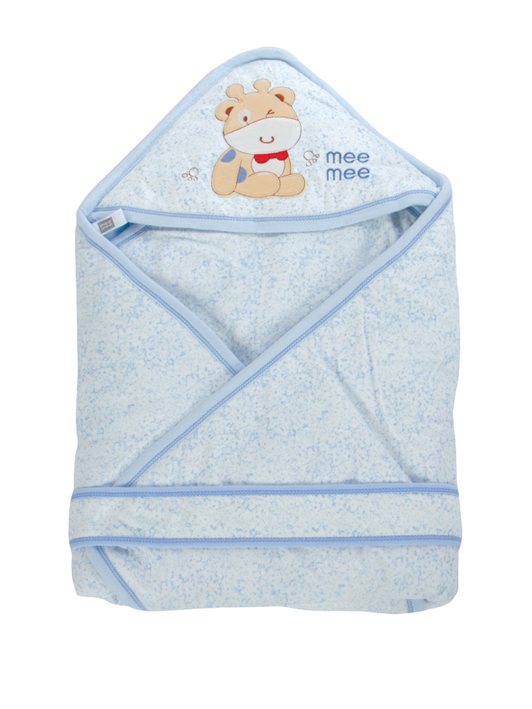 

MeeMee Kids Blue Solid Wrapper with Hood