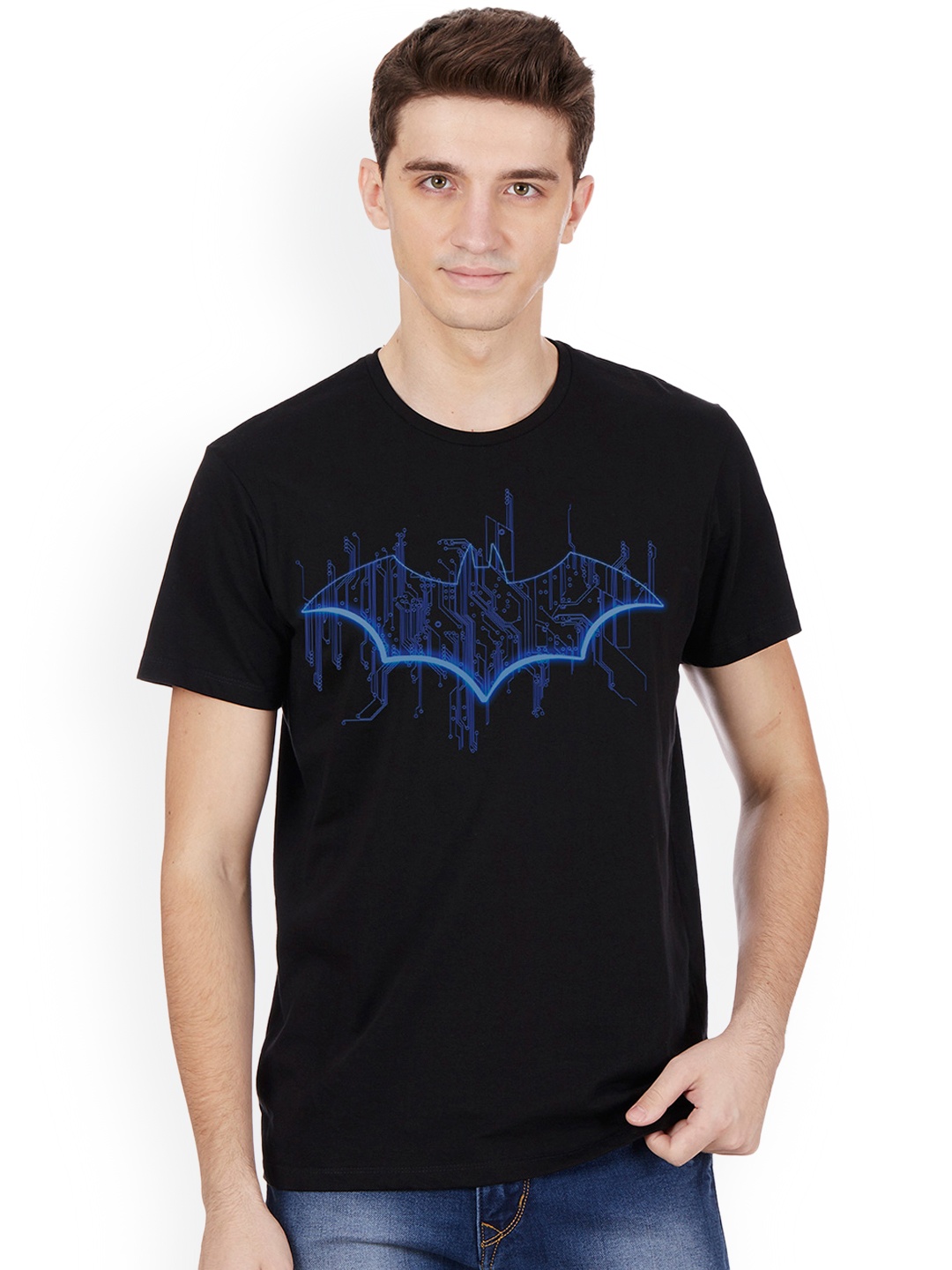 

Free Authority Men Black Batman Printed T-shirt