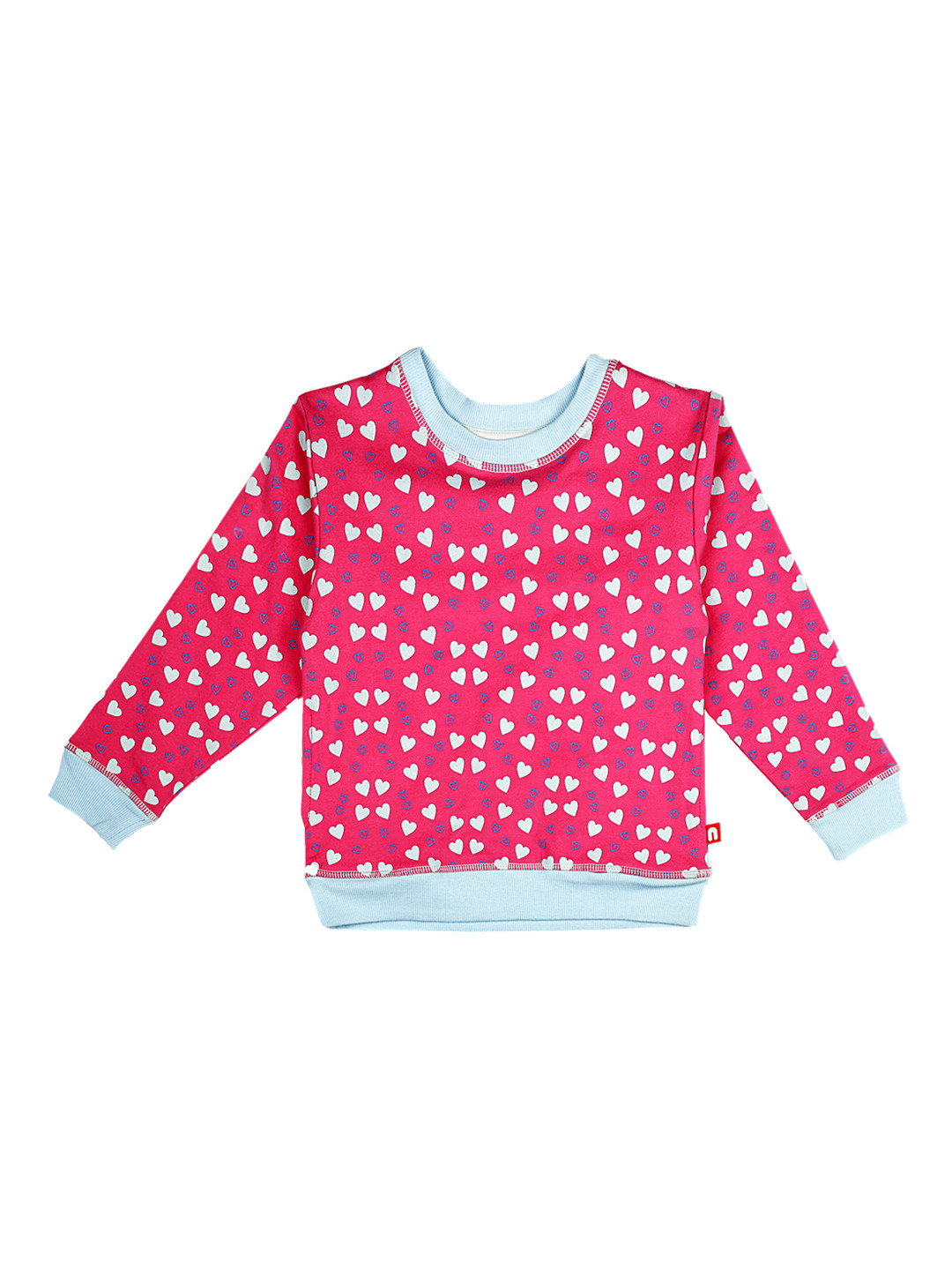 

Nino Bambino Girls Organic Cotton Pink & Blue Printed Sweatshirt