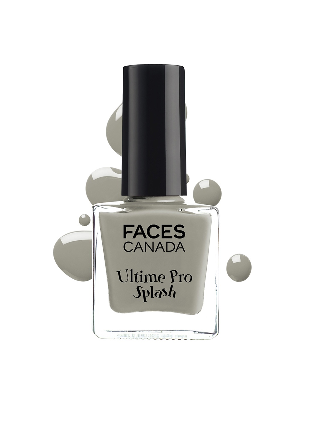 

FACES CANADA Splash Fast Dry High-Shine Long-Lasting No Chip Nail Enamel - Sere 44, Grey