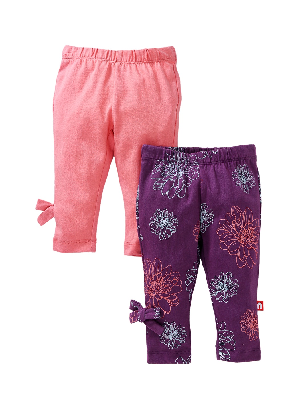 

Nino Bambino Pack of 2 Ankle-Length Organic Cotton Leggings, Purple