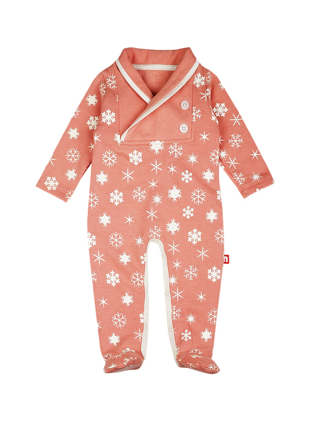 

Nino Bambino Girls Pink Printed Rompers