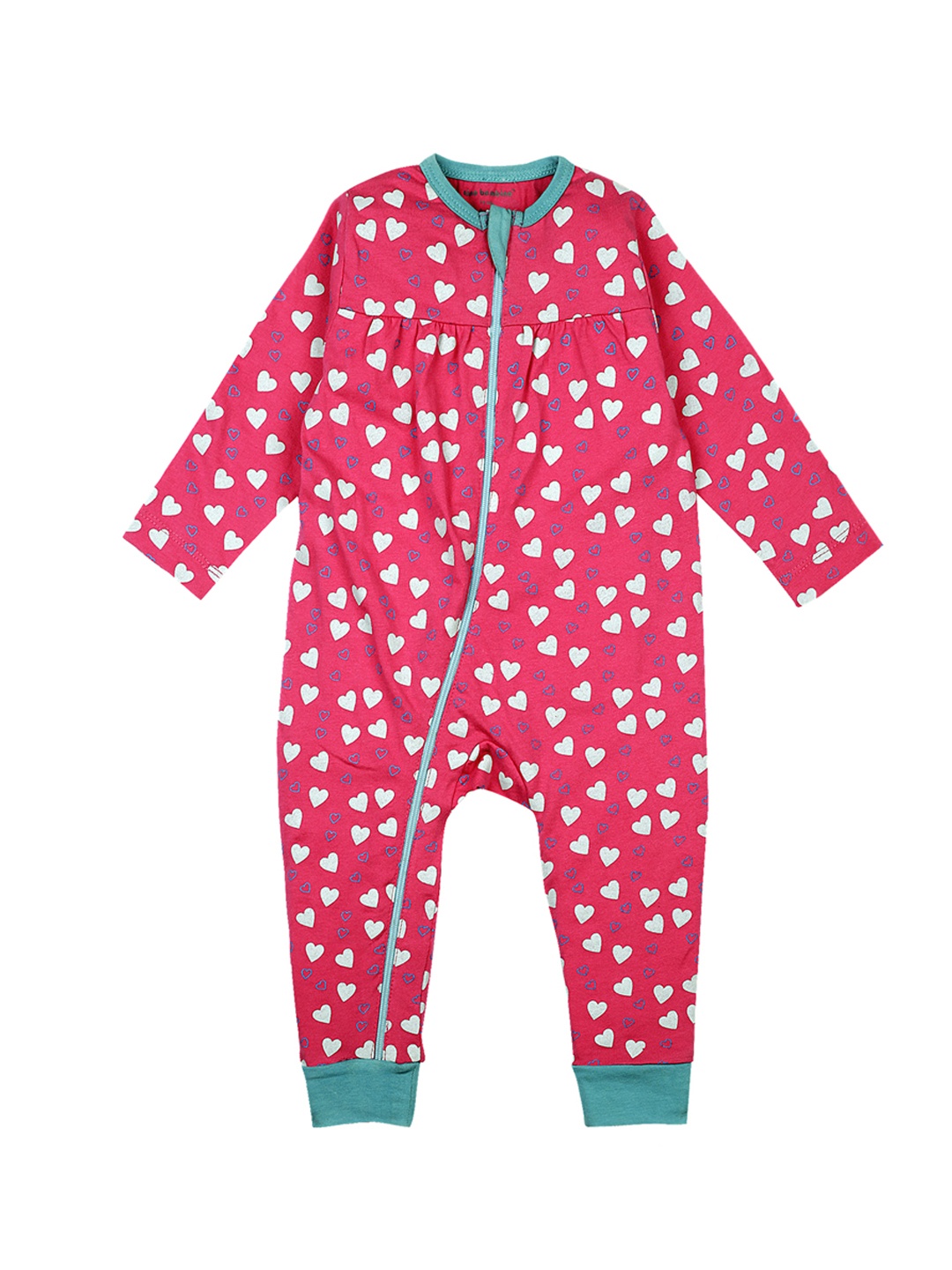 

Nino Bambino Girls Pink Printed Rompers