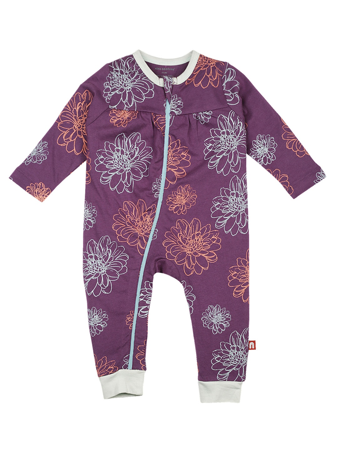 

Nino Bambino Girls Purple Printed Rompers