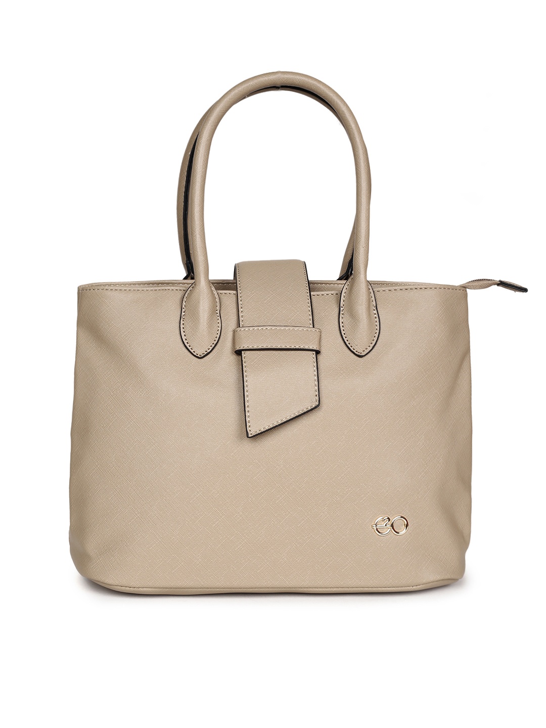 

E2O Beige Solid Handheld Bag