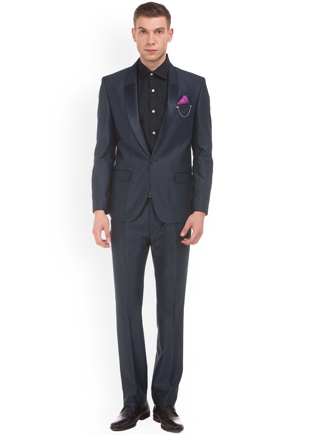 

Arrow Men Blue Solid Formal Suit