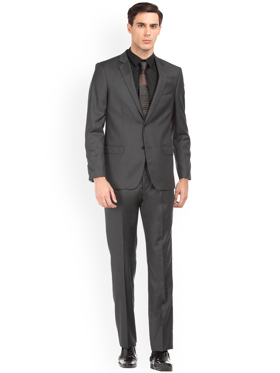 

Arrow Men Grey Single-Breasted Regular Fit Formal Suit