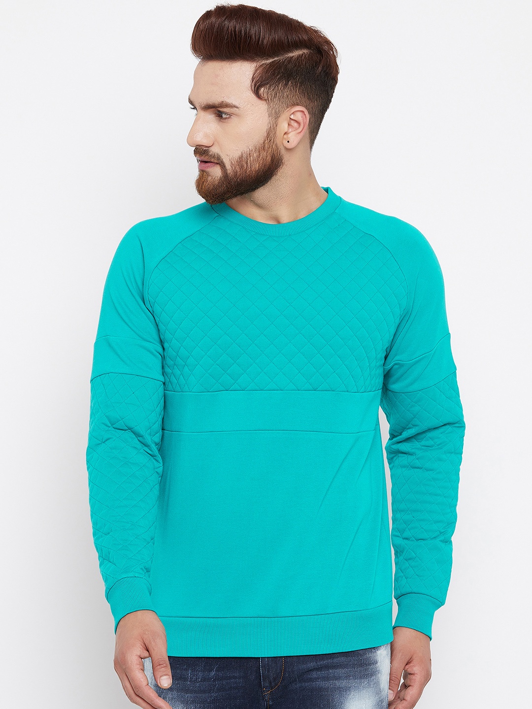 

Canary London Men Sea Green Solid Sweatshirt