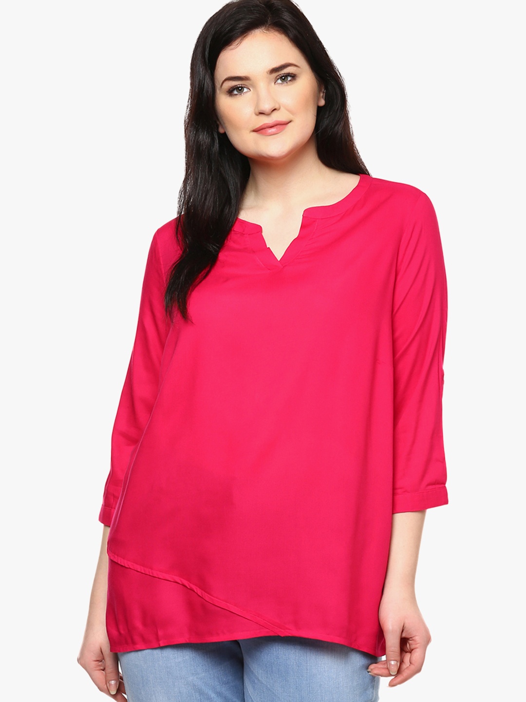 

ALTOMODA by Pantaloons Women Pink Solid Top
