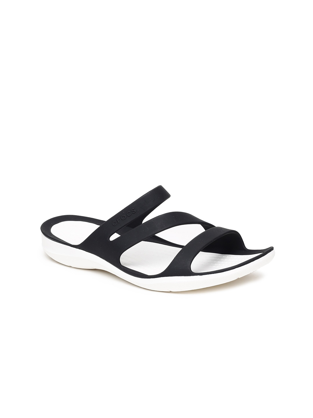 

Crocs Women Black Solid Synthetic Open Toe Flats
