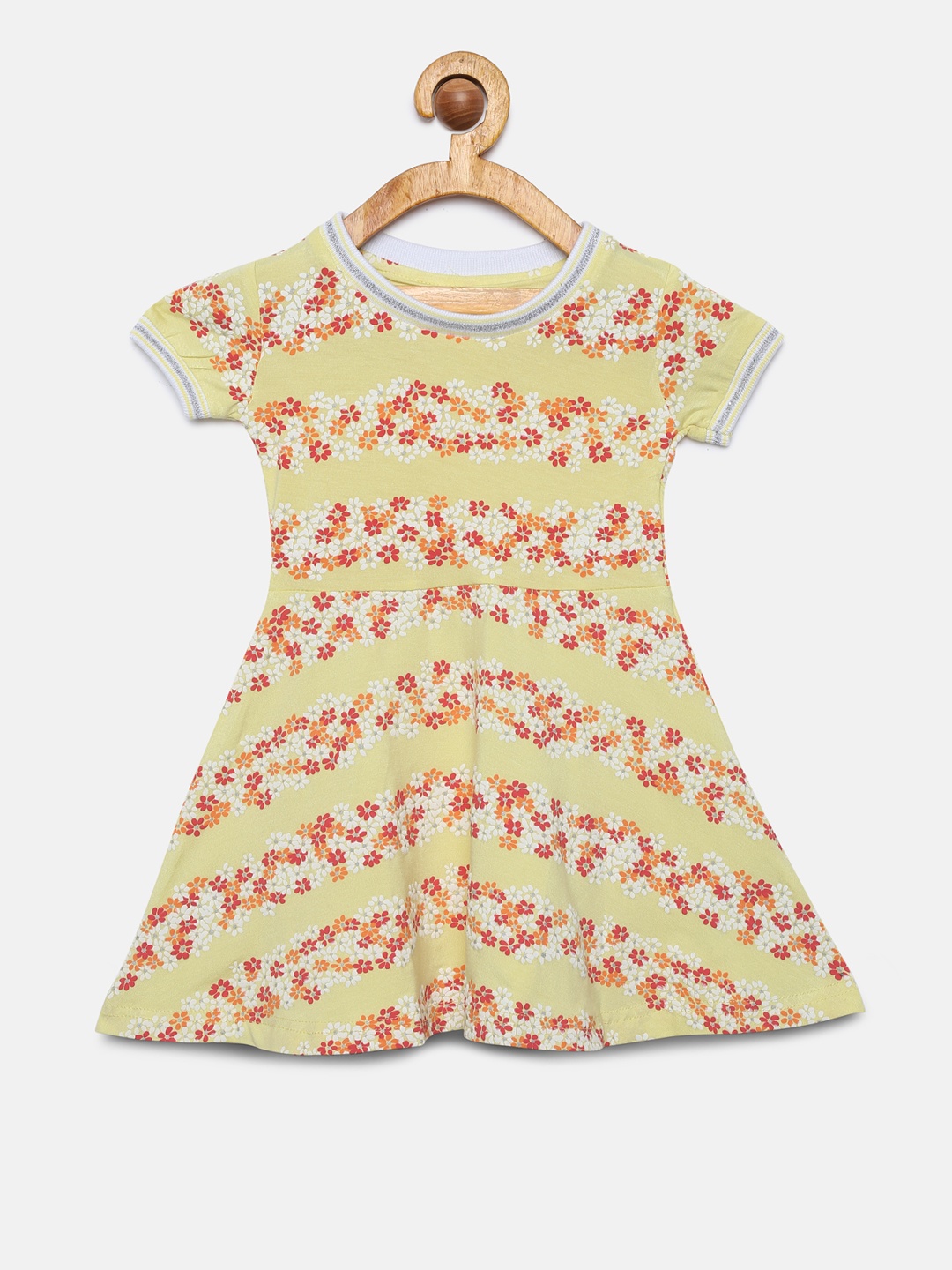 

Gini and Jony Girls Yellow Printed A-Line Dress