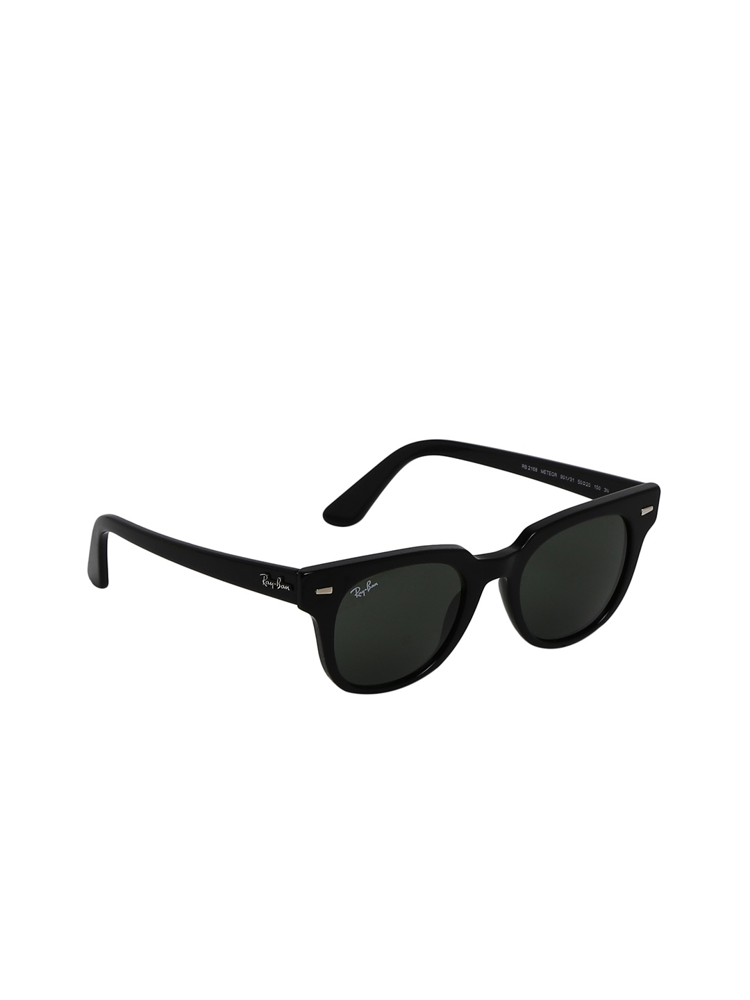 

Ray-Ban Unisex UV Protected Green Lens Square Sunglasses - 0RB2168901/3150, Black