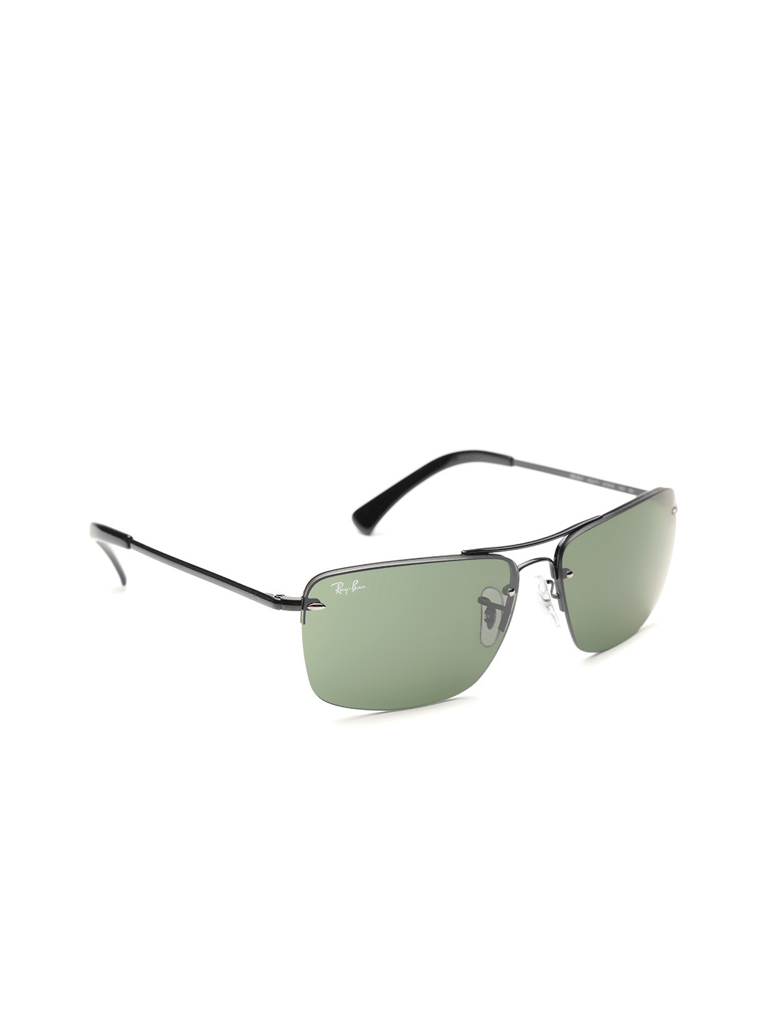 

Ray-Ban Men UV Protected Green Lens Square Sunglasses - 0RB3607002/7161