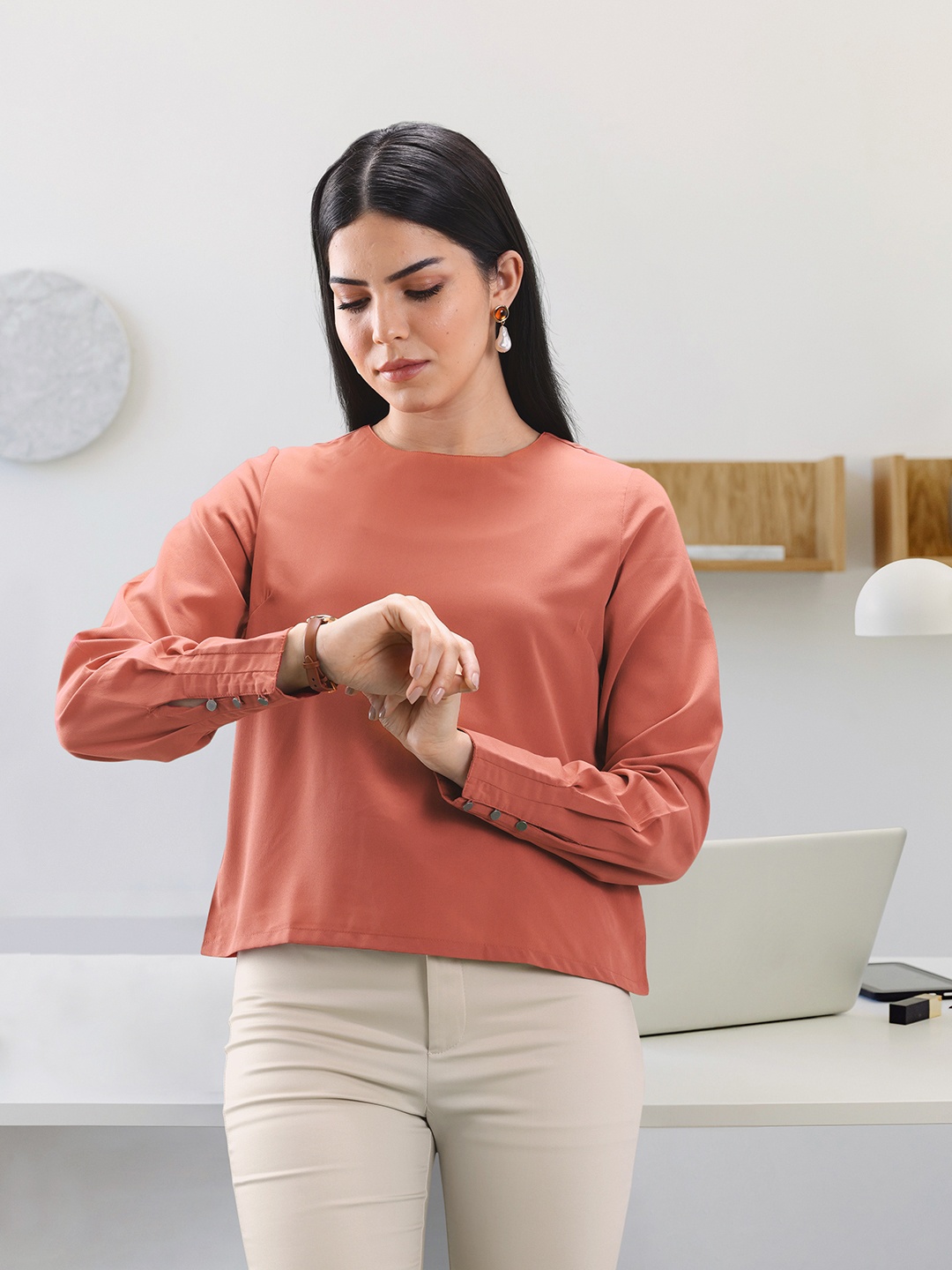 

her by invictus Women Pink Solid Top