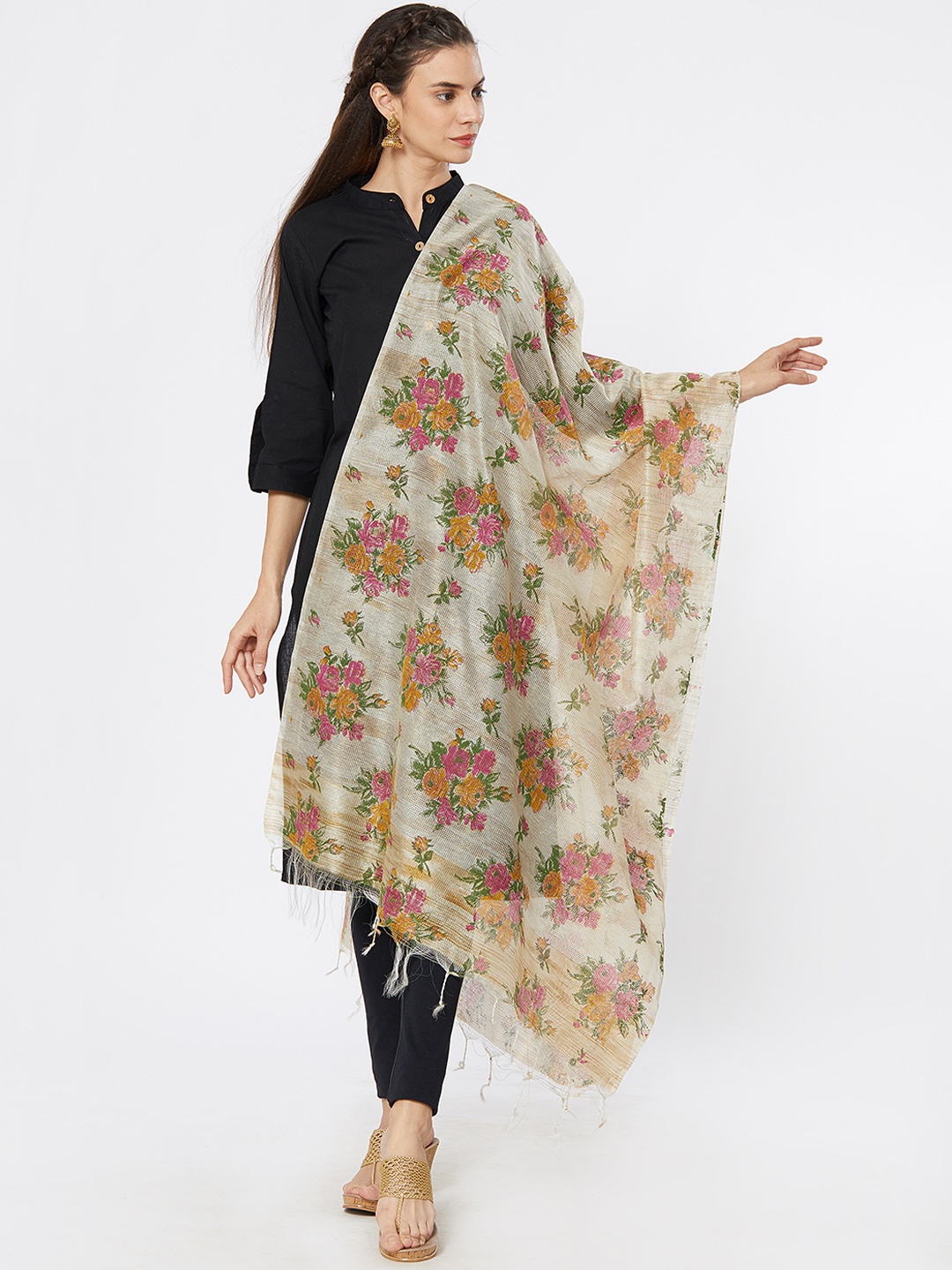 

Dupatta Bazaar Women Multicoloured Printed Dupatta, Multi