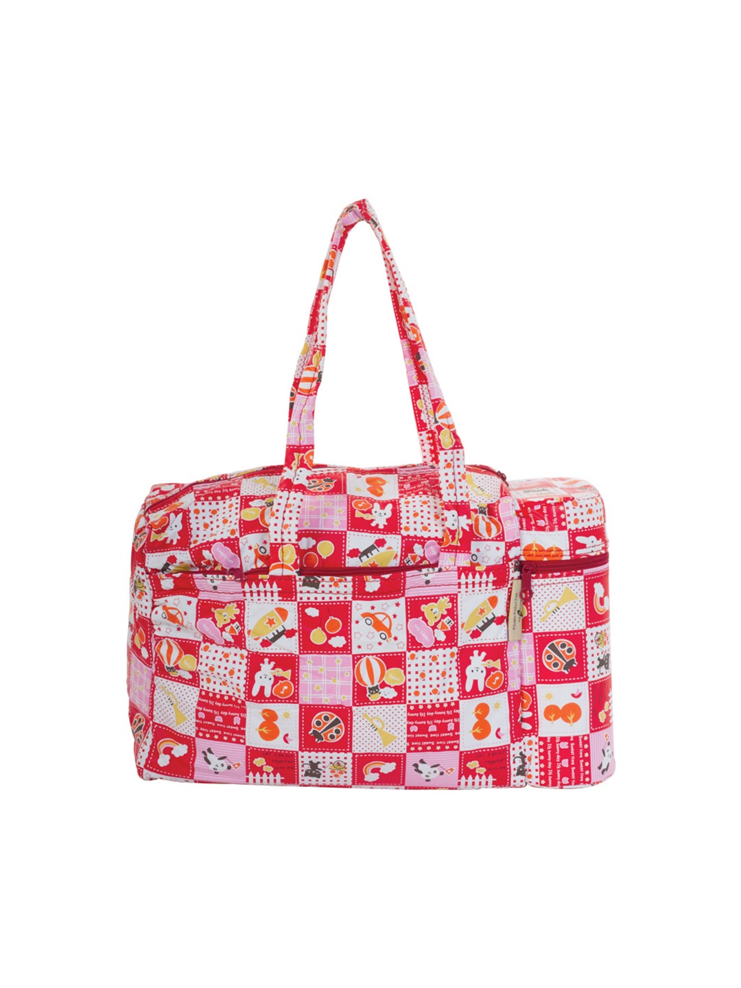 

MeeMee Kids Red Printed Multifunctional Baby Diaper Bag
